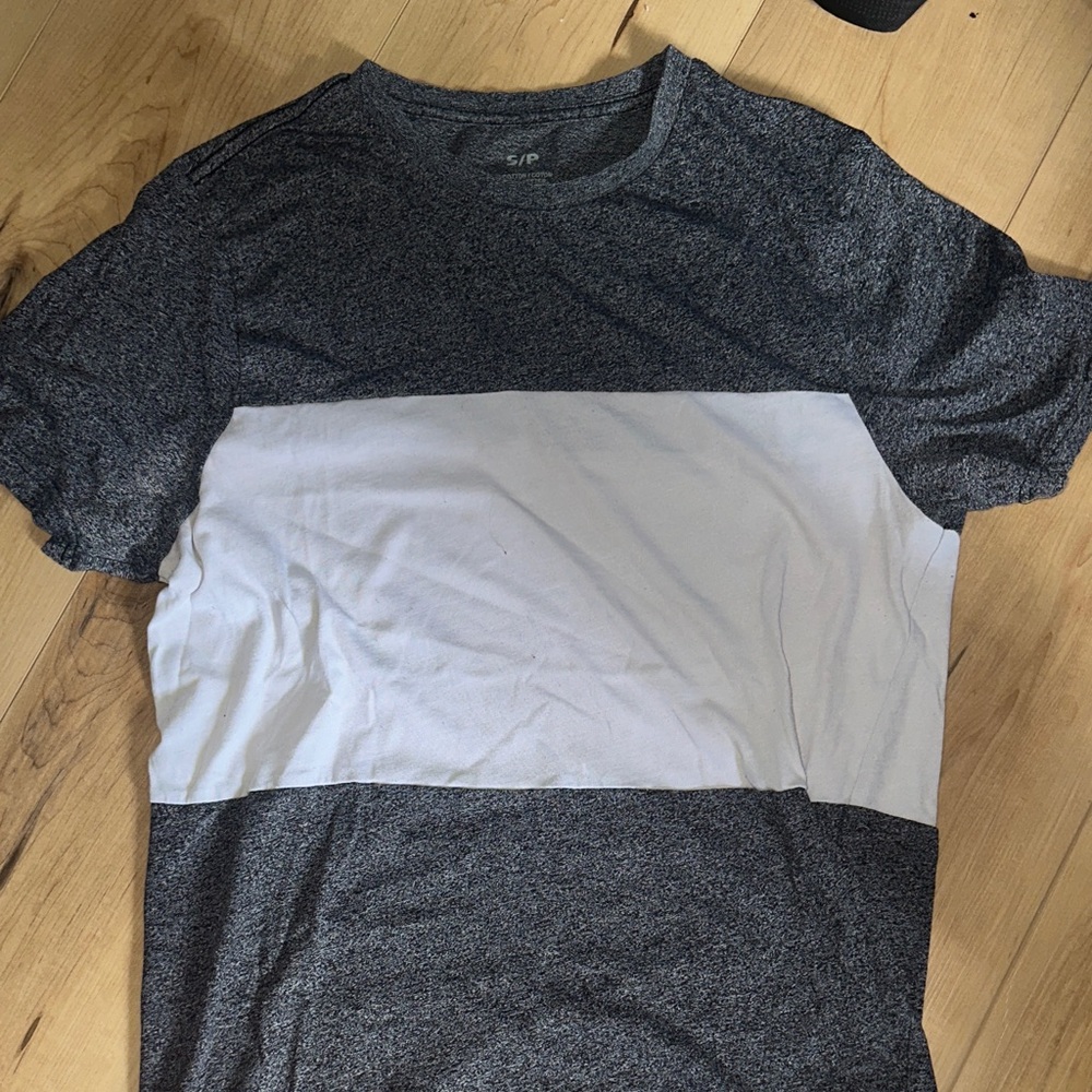 Bluenotes Charcoal and White Short Sleeve Tee